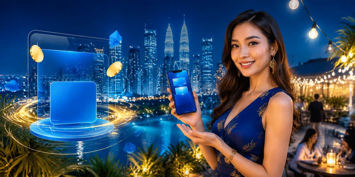 Pengguna gt2 di Kuala Lumpur mengakses akaun dengan selamat melalui platform